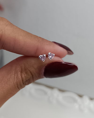 Pasantes Corazón Cubic Rosado