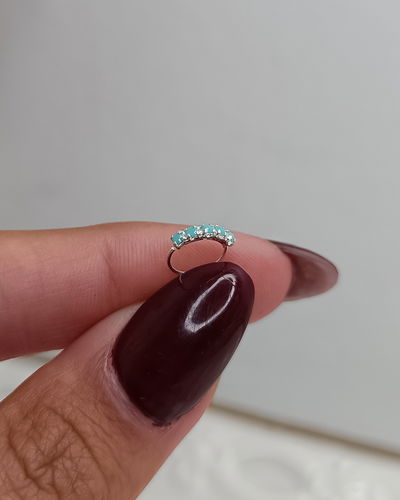 Argollita Individual Shine Celeste 8mm