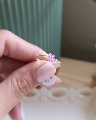 Anillos Flor Rosa AB