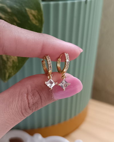 Argollas Cubo Cubic 1.2cm