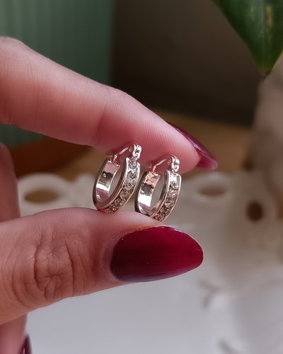 Argollas con brillo 1.5cm AB