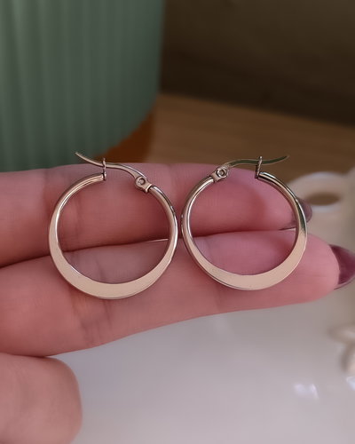 Argollas Planas 2.5cm AQ