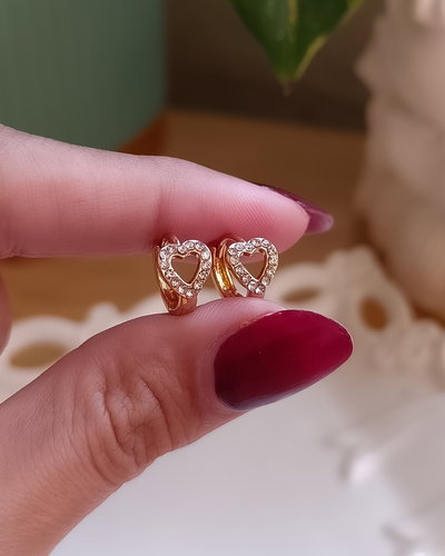 Argollas Corazón Cubic 1cm AD