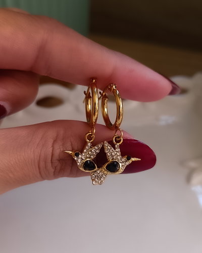 Argollas Colibrí Negro AD