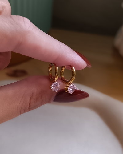 Argollas dije Rosa 1cm AD