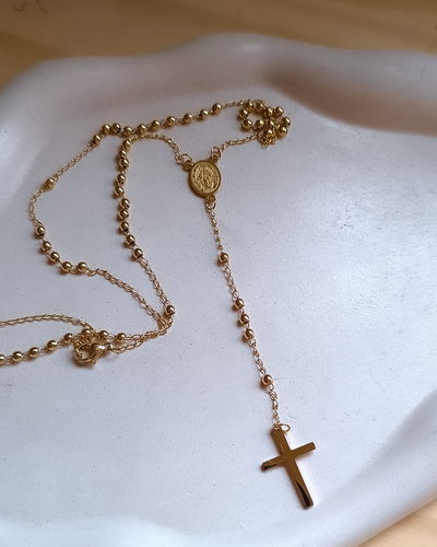 Conjunto Rosario bolitas 3mm AD