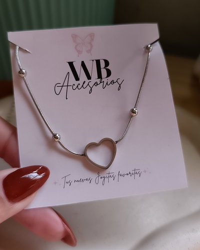 Pulsera Bolitas y Corazón AQ