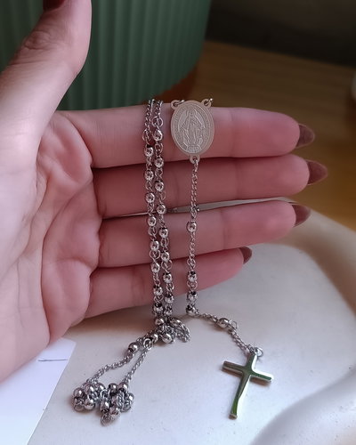 Conjunto Rosario Bolitas 6mm AQ