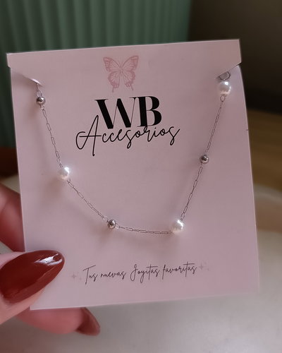 Pulsera Bolitas y Perlas AQ