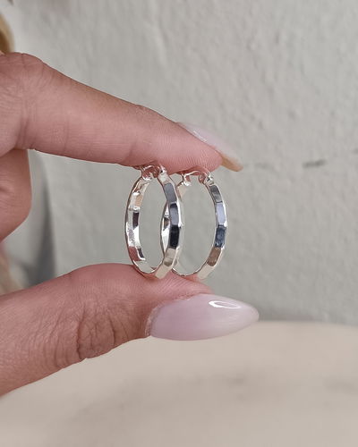 Argollas Facetadas 2cm AB