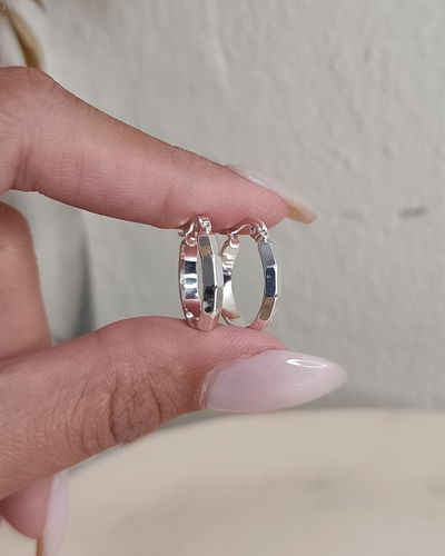 Argollas Facetadas 1.5cm AB