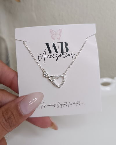 Conjunto Infinito y Corazón Cubic AB 