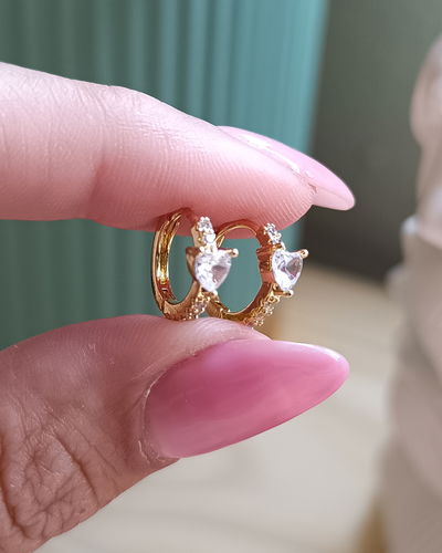 Argollas Corazón Cubic 