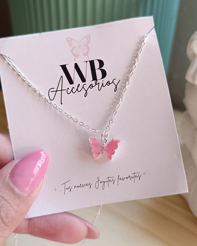 Conjunto Mariposa Estilo Nacar Rosa