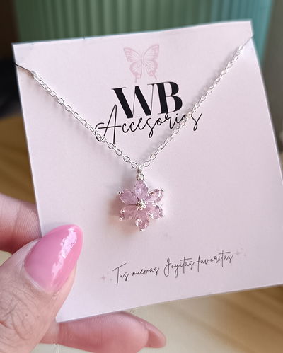 Conjunto Flor Cubic Rosa