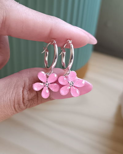 Argollas Flor Rosa AB