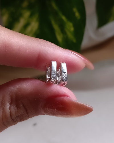Argollas Hanna Cubic 1cm AB