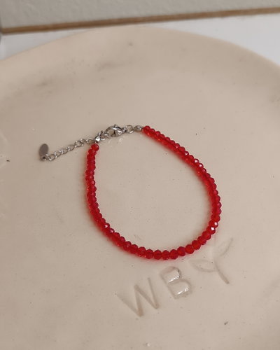 Pulsera Cuentas Rojas