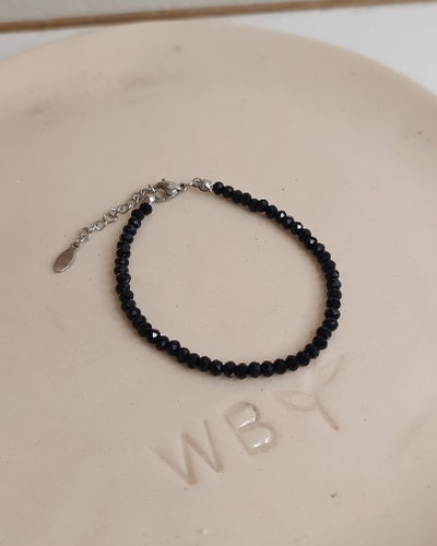 Pulsera Cuentas Negras 