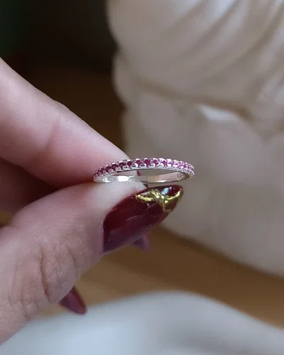 Anillo Sin fin Cubic Fucsia PL