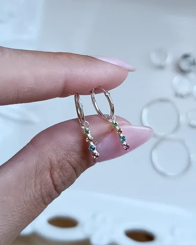 Argollas Shine Multicolor 1.2cm