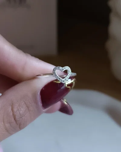Anillo Corazon con Micropave PL