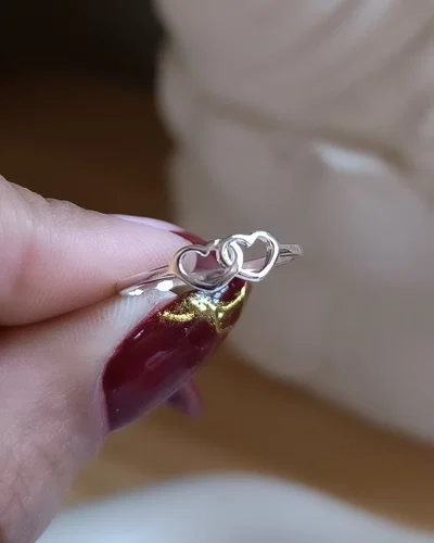 Anillo Dos corazones PL