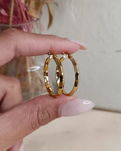 Argollas Facetadas 2.5cm AD