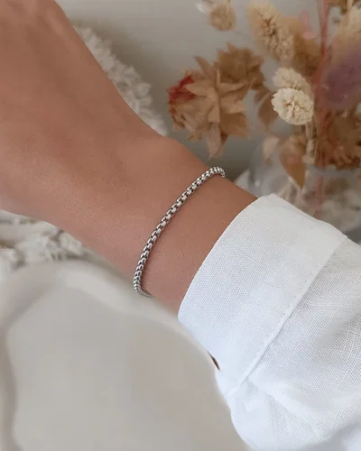 Pulsera Rolo cuadrada AQ 