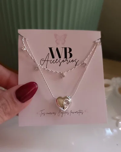 Conjunto Doble Cubic Corazon 45+5cm AB 