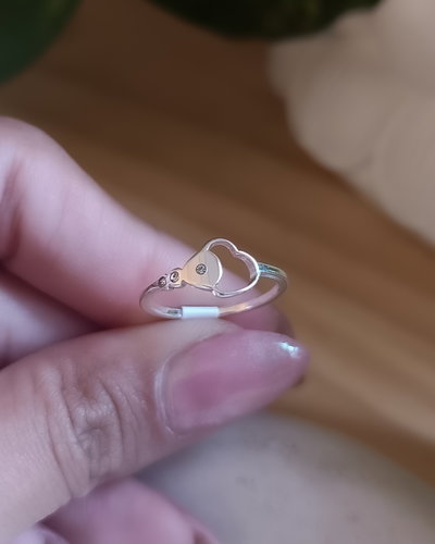 Anillo Corazón y Cubic AB