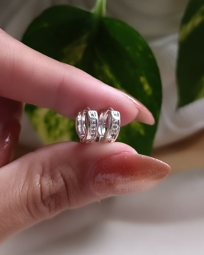 Argollas Sol Cubic 1cm AB