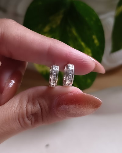 Argollas Sol Cubic 1.2cm AB