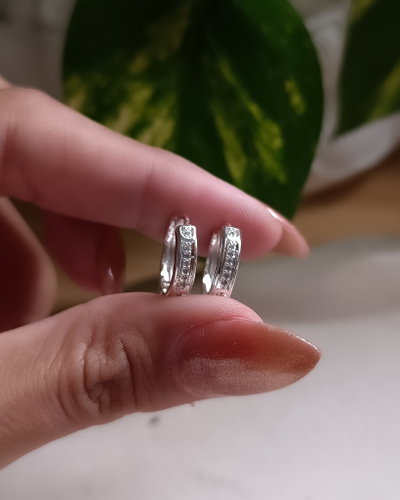 Argollas Sol Cubic 1.5cm AB