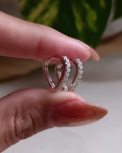Argollas Maya Cubic 1.5cm AB
