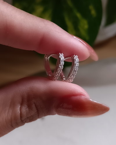 Argollas Maya Cubic 1.2cm AB