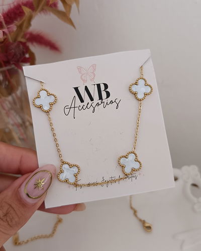 Conjunto V.C 5 Flores Blanco AD