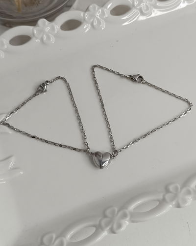 Pulseras Para Compartir Corazón Iman 2