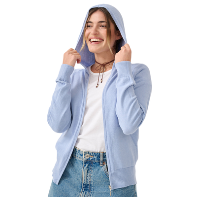 Campera con Capucha Cielo Celeste 