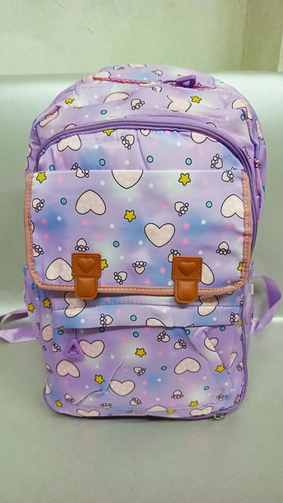 Mochila Kawaii con Organizador Galaxia Lila Pastel