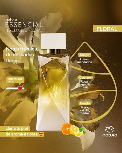 Perfume Essencial Exclusivo Floral femenino 100ml Natura 