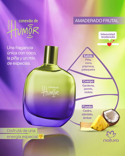 Perfume Conexión de Humor masculino 75ml Natura 