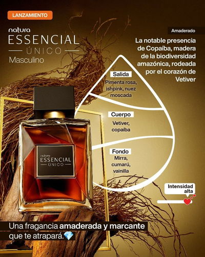 Perfume Essencial Unico masculino 90ml Natura 