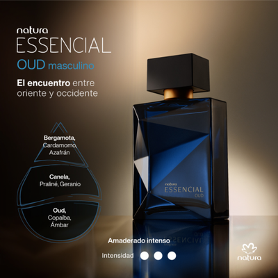 Perfume Essencial Oud Masculino 100ml Natura 