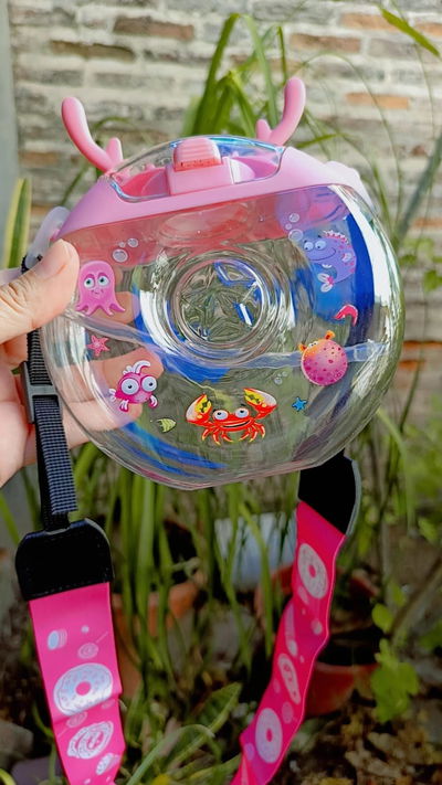 Botella de Agua Dona 450ml Rosa