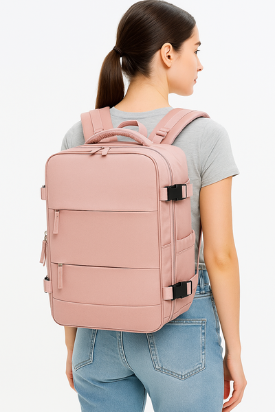 Mochila de Viaje Alaska Expandible Rosa