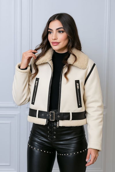 Campera Gamulan Noruega Crema