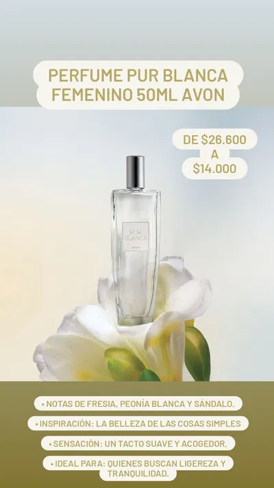 Perfume Pur Blanca femenino 50ml Avon