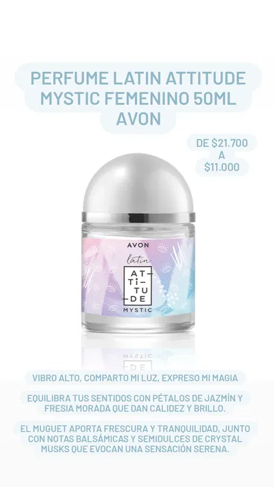 Perfume Latin Attitude Mystic femenino 50ml Avon