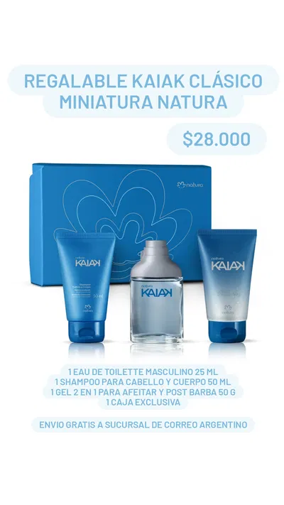 Regalable Kaiak Clásico masculino Miniatura Natura